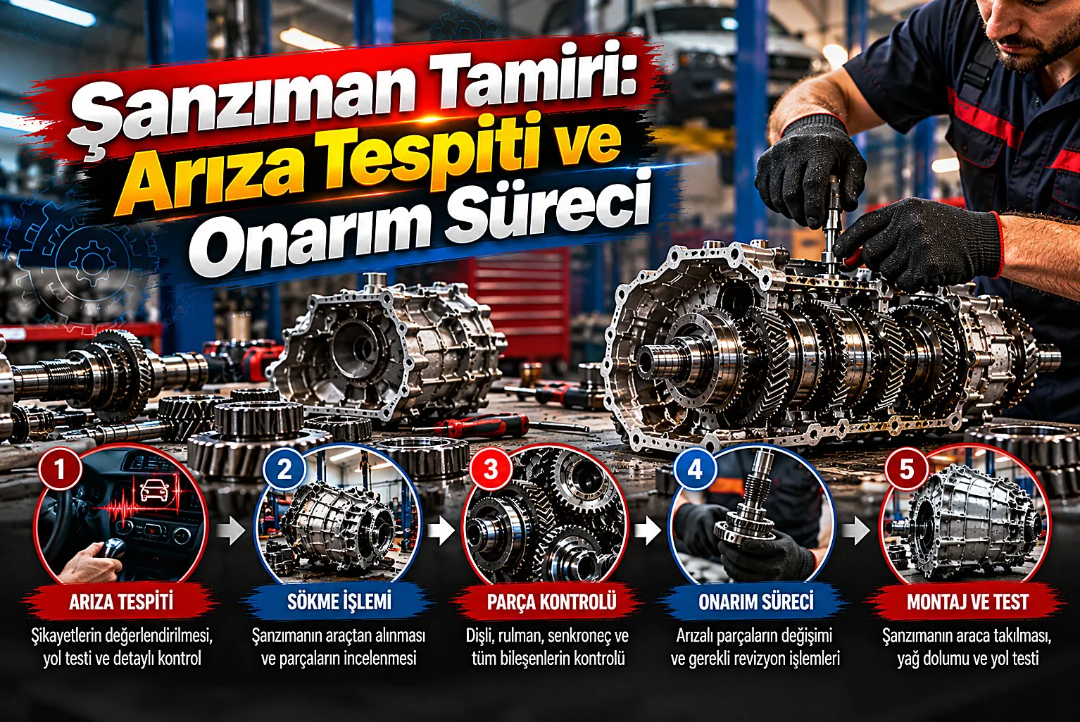 Şanzıman Tamiri: Arıza Tespiti ve Onarım Süreci